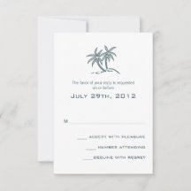 Twin Palm Trees Blue Tropical Beach Hochzeit
