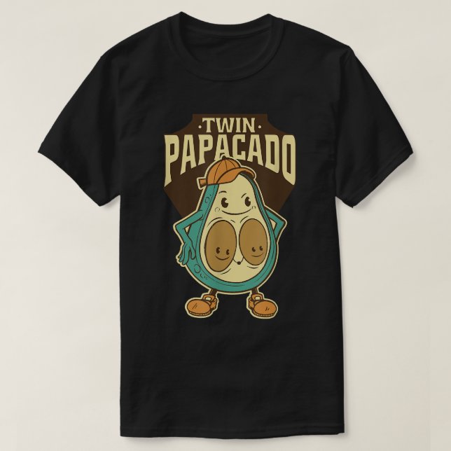 Twin Papacado Fathers Day T-Shirt (Design vorne)