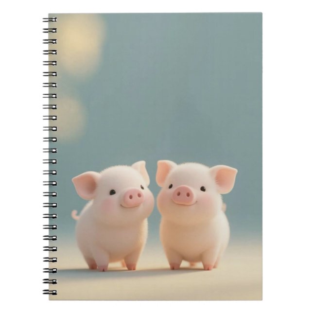 Twin Piggies Joy Notebook Notizblock (Vorderseite)