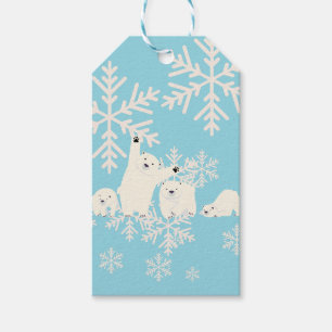 Twin Polar Bears Baby Dusche Geschenkanhänger