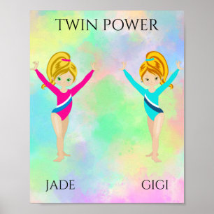 "TWIN POWER" GYMNASTICS POSTER