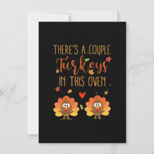 Twin Pregnancy Announcement Baby Reveal Thanksgivi Einladung