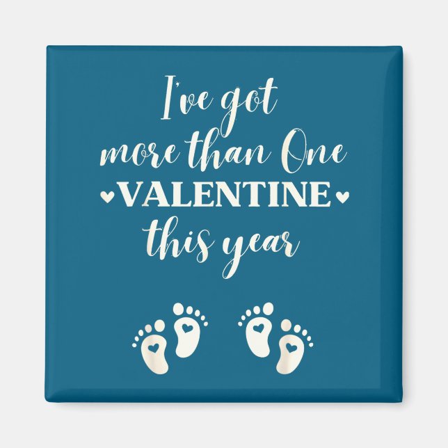 Twin Pregnancy Announcement Gift For Pregnant Frie Magnet (Vorne)