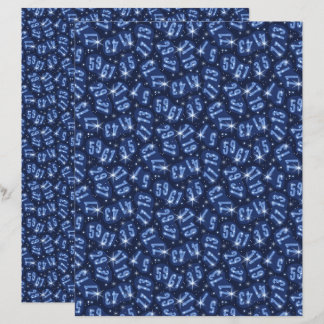 Twin Prime Math Konstellation Blaues Scrapbook Pap