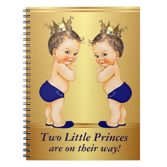 Twin Prince Baby Showbook Notizblock (Vorderseite)