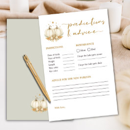 Twin Pumpkins Boho Baby Shower Predictions Game