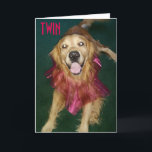 TWIN PUT AUF BEST TUTU UND GENIESSEN SIE IHREN BIR KARTE<br><div class="desc">DIESER RETREIVER IST SO BEREIT,  "DEIN ZWEI BIRTHTAG" ZU FEIEREN,  UND IHR PINK TUTU SAGT ES ALLES. NEHMEN SIE IHREN TAG MIT IHREM WORT "BESONDERS" MIT DIESER KARTE!</div>