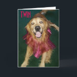 TWIN PUT AUF BEST TUTU UND GENIESSEN SIE IHREN BIR KARTE<br><div class="desc">DIESER RETREIVER IST SO BEREIT,  "DEIN ZWEI BIRTHTAG" ZU FEIEREN,  UND IHR PINK TUTU SAGT ES ALLES. NEHMEN SIE IHREN TAG MIT IHREM WORT "BESONDERS" MIT DIESER KARTE!</div>
