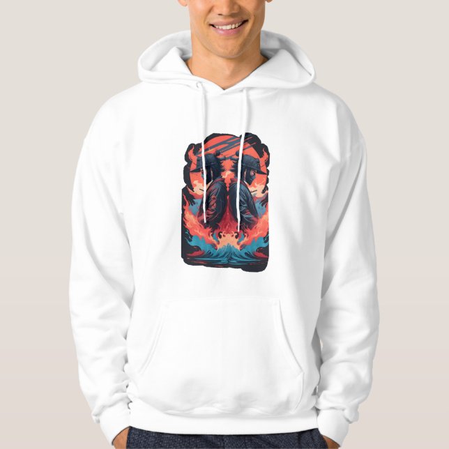 Twin Samurai Hoodie (Vorderseite)