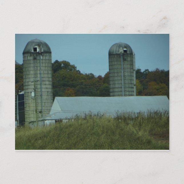 Twin Silos Postkarte (Vorderseite)