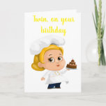 "TWIN SISTER COOKS** BIRTHDAY WISHER FÜR SIE KARTE<br><div class="desc">MÖCHTE IHR ZWEI SISTER KOCHEN UND BAKEN UND SIE IST GROSS DARAN? DANN KANN DIESE KARTE NUR "DIE",  DIE SIE GEWOLLT,  SIE FÜR IHREN "BIRTHTAG" ZU SENDEN.</div>