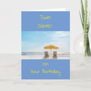 **TWIN SISTER** GENIESSEN SIE IHRE GEBURTSKARTE KARTE