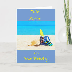 **TWIN SISTER** GENIESSEN SIE IHRE GEBURTSTAGSKART KARTE