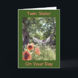 **TWIN SISTER** RELAX / ES IST IHR TAG KARTE<br><div class="desc">ENTSPANNEN,  GENIESSEN UND GENIESSEN SIE IHREN GEBURTSTAG HAUPTSÄCHLICH UND DAS KIND.</div>