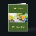 **TWIN SISTER** RELAX / ES IST IHRE TAGESKARTE KARTE<br><div class="desc">ENTSPANNEN,  GENIESSEN UND GENIESSEN SIE IHREN GEBURTSTAG HAUPTSÄCHLICH UND DAS KIND.</div>