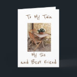 ****TWIN*** SISTER UND BESTER FREUND FREUEN SICH A KARTE<br><div class="desc">FREUEN SIE SICH AUF MEINEN GEBURTSTAG ****TWIN****,  SISTER UND BESTE FREUNDE! KOMMEN WIEDER UND KARO AUS MEINEM URLAUB UND "FUN" ZWEI KARTEN UND DANKE IHNEN SEHR VIEL!!!!</div>