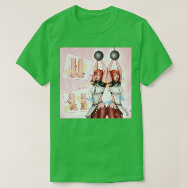 Twin Sisters Tickling Feet 2 T-Shirt (Design vorne)