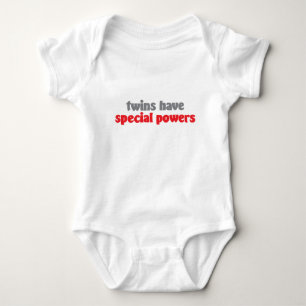 Twin Special Power Red Baby Strampler