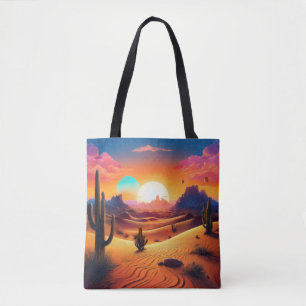 Twin Suns Wüste Landschaft - Celestial Cactus Hori