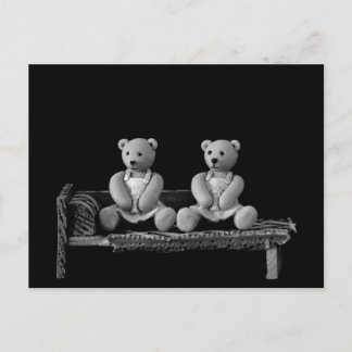 Twin Teddy Bears Postkarte