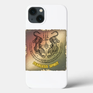 Twin Tigers Sak Yant iPhone Case Furchtloser Gei