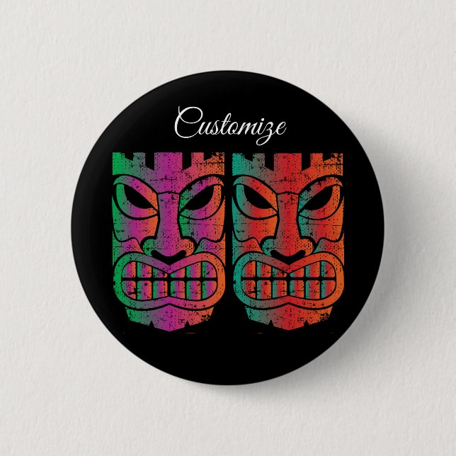 Twin Tiki Skulptur Thunder_Cove Button (Vorderseite)