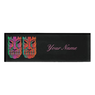 Twin Tiki Skulptur Thunder_Cove Namenschild