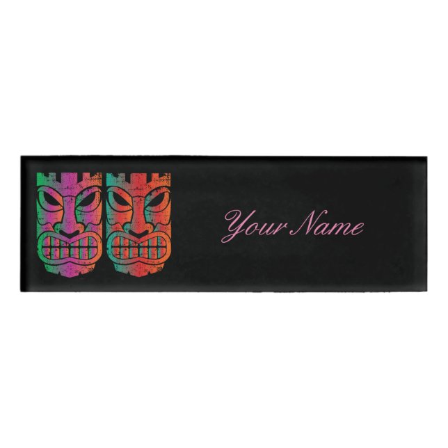 Twin Tiki Skulptur Thunder_Cove Namenschild (Vorderseite)