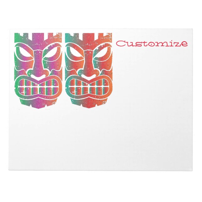 Twin Tiki Skulptur Thunder_Cove Notizblock (Vorderseite)