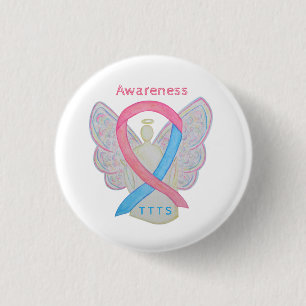 Twin to Twin Transfusion TTTS Awareness Ribbon But Button