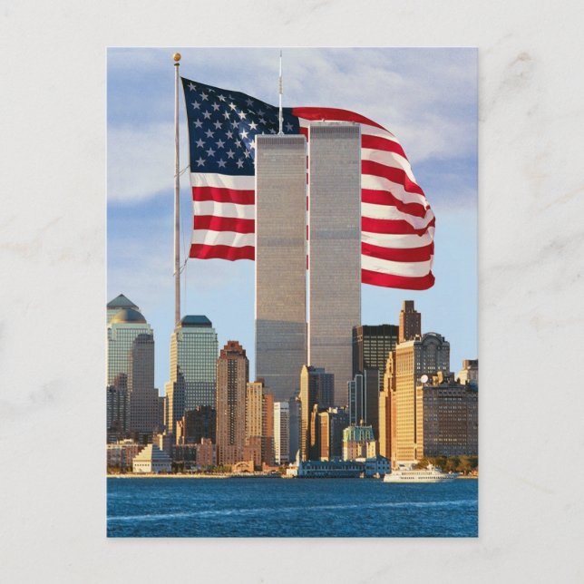 Twin Tower America Postkarte (Vorderseite)