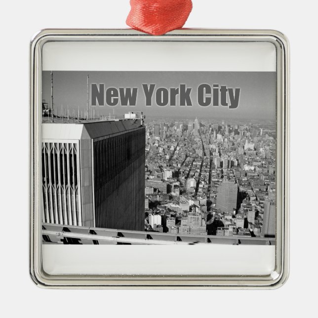 Twin Towers World Trade Center NYC Ornament Aus Metall (Vorne)