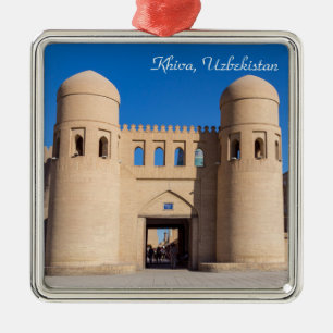 Twin-turreted West Gate - Chiwa, Usbekistan Ornament Aus Metall