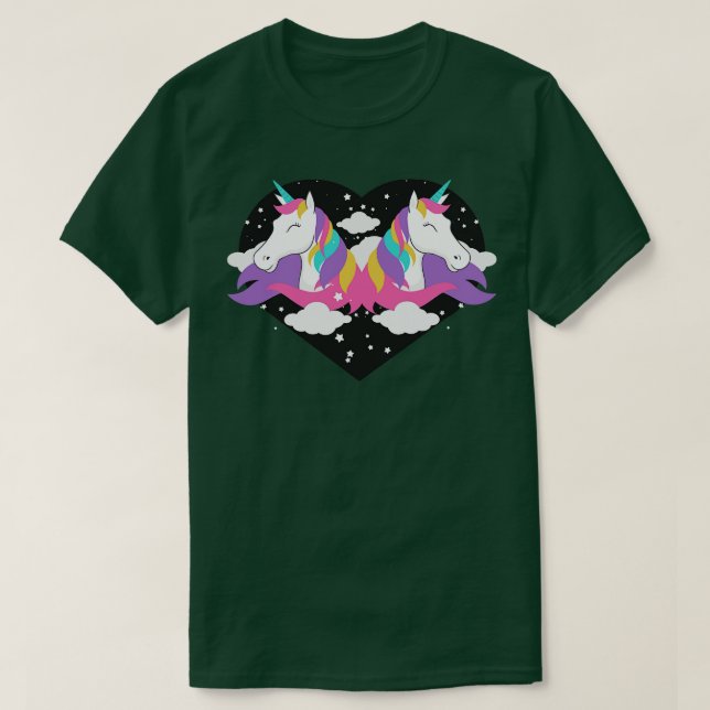 Twin Unicorn T-Shirt (Design vorne)