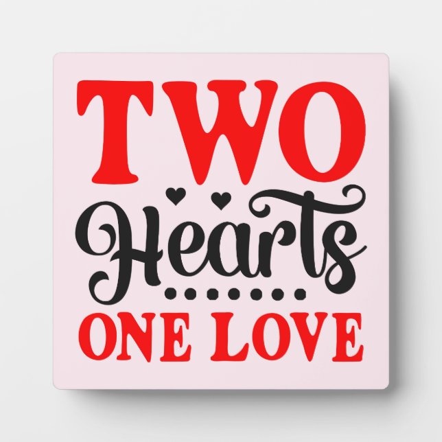 Twin Valentines- Two Hearts One Love  Fotoplatte (Vorderseite)