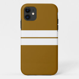 Twin White Racing Streifen Golden Brown Hintergrun Case-Mate iPhone Hülle