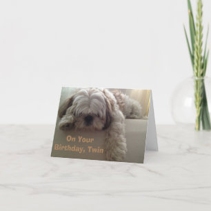 **TWIN** WÜNSCHE ICH KÖNNTE GLÜCKLICH BIRTHTAG IN  KARTE