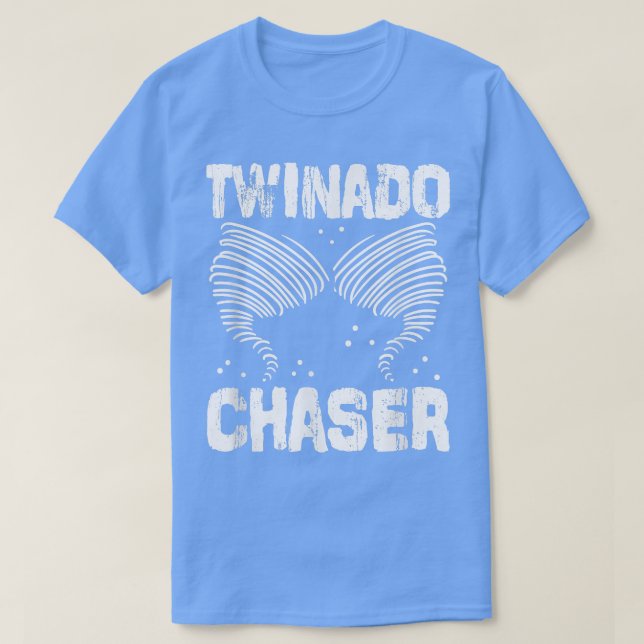 Twinado Chaser Funny Mama Vater Twin Parters T-Shirt (Design vorne)