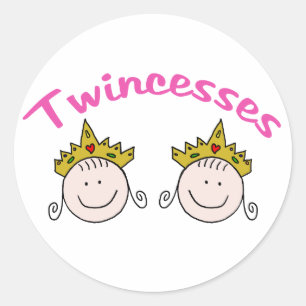 Twincess Graphic Runder Aufkleber