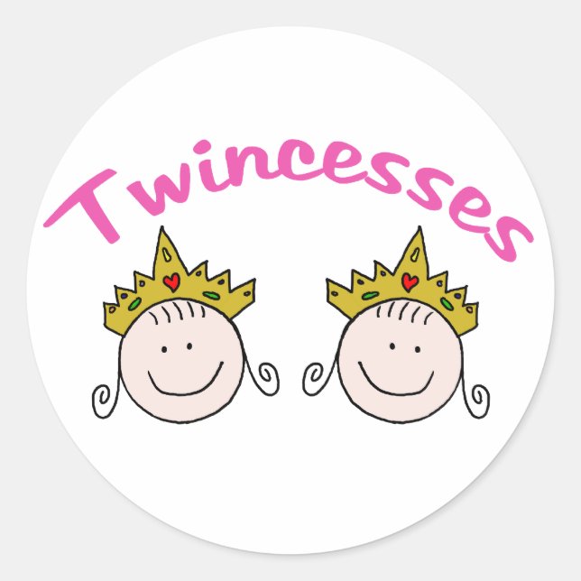 Twincess Graphic Runder Aufkleber (Vorderseite)