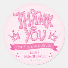 Twincess Twin Girls Babydusche Danke Sticker