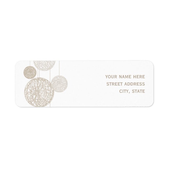 Twine Globes Wedding Address Label (Vorne)