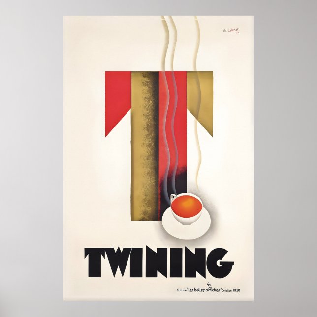 Twining Tea Vintage Poster Teetasse Küchen Druck (Vorne)