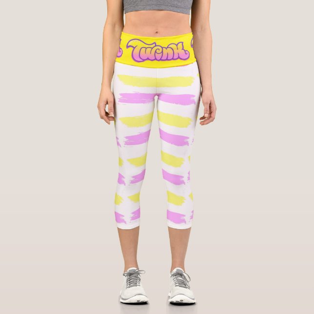 Twink Boy Gay Pride Capri Leggings (Vorderseite)