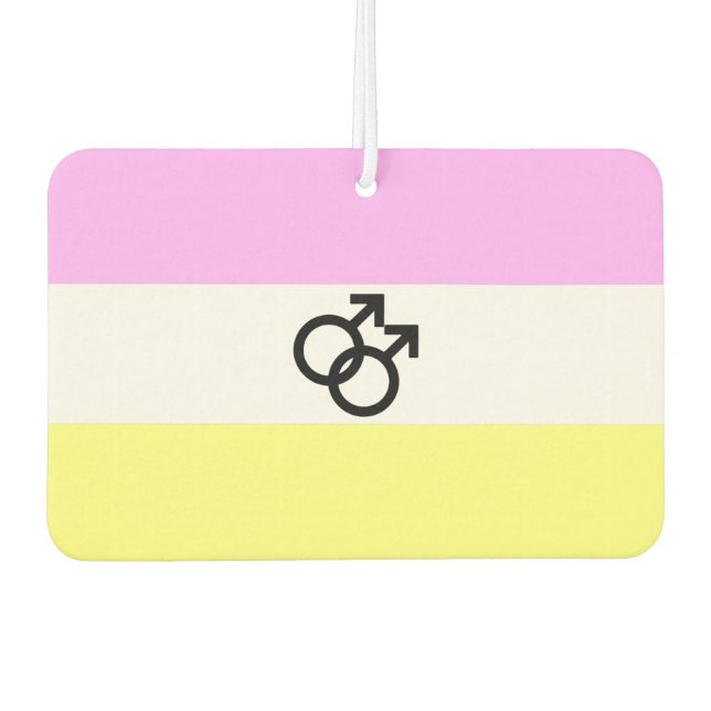 Twink Pride Flag Autolufterfrischer (Vorderseite)