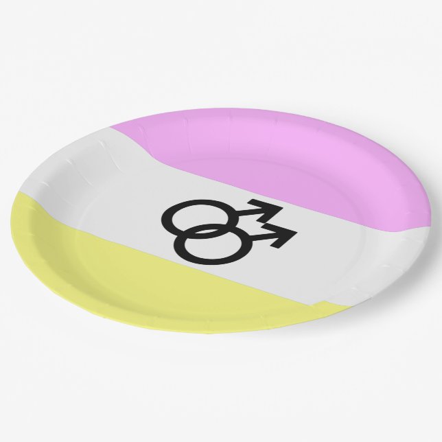 Twink Pride Flag Pappteller (Schrägansicht)