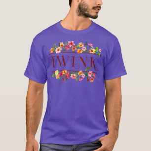 Twink-Shirt Lustiger Blumenprint Niedlich Ironisch T-Shirt