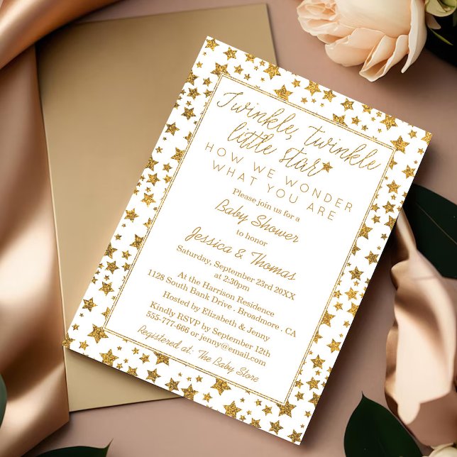 Twink, Twinkle Little Star Baby Dusche Einladung (Von Creator hochgeladen)