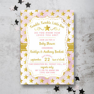 Twink, Twinkle Little Star Baby Dusche Einladung