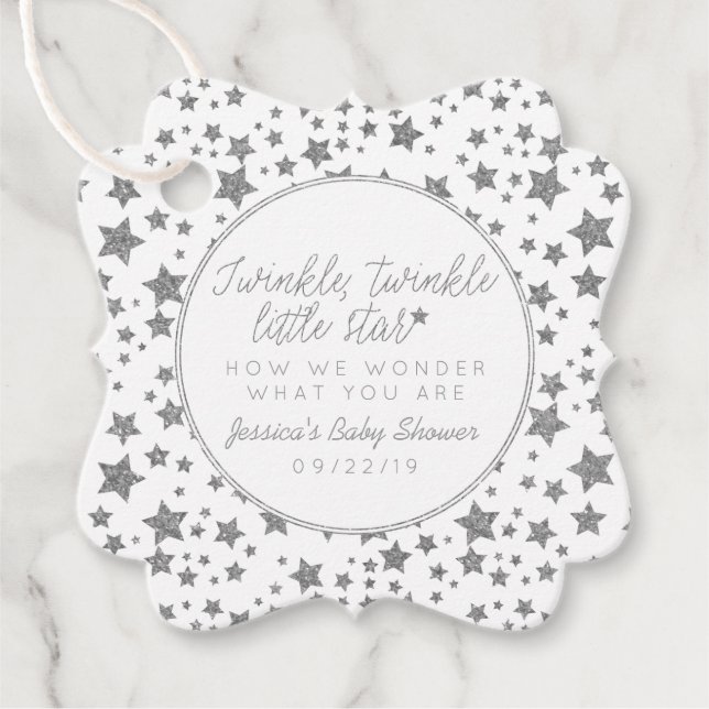 Twink, Twinkle Little Star Baby Dusche Geschenkanhänger (Vorderseite)
